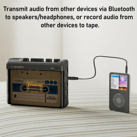 VERAVOXES paired with Bluetooth headphones demonstrating wireless listening