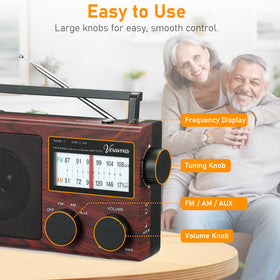 Veravoxes radio with AUX input to play your devices directly.