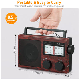 Veravoxes radio with headphone jack for private listening on the go.