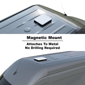 Veritas Vans Starlink Mount flat mount demonstrated for versatile vehicle installation.