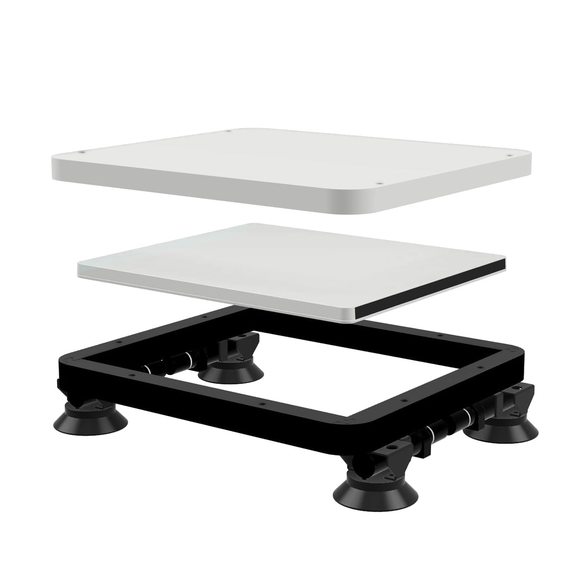 Veritas Vans Starlink Mount magnetic mount enables quick attachment.