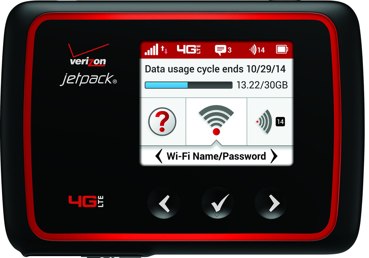 Verizon MiFi 6620L front view, portable hotspot for reliable on-the-go internet.