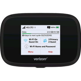 Verizon MiFi7730L-D Jetpack front view, compact hotspot for on-the-go connectivity.