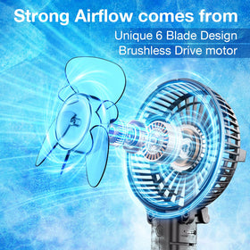 VersionTECH handheld fan with three speed levels for versatile cooling