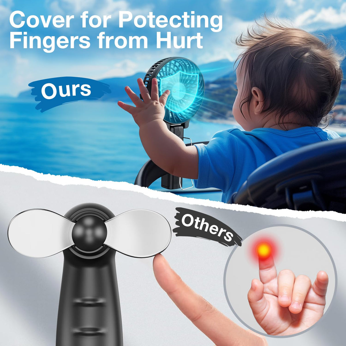VersionTECH lightweight travel fan ideal for outdoor events