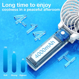 VersionTECH fan with umbrella-hanging design for outdoor cooling.