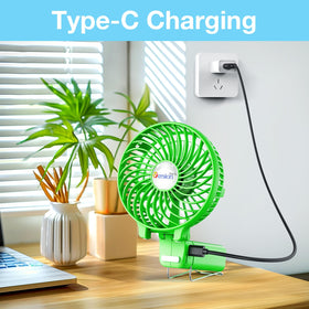 VersionTECH USB rechargeable portable fan ready to charge anywhere