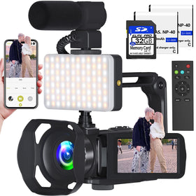 VETEK 8K camera front view highlight portable design for on-the-go filming