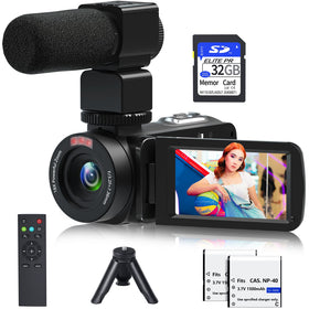 VETEK video camera 1080p 30fps for YouTube vlogging and crisp motion