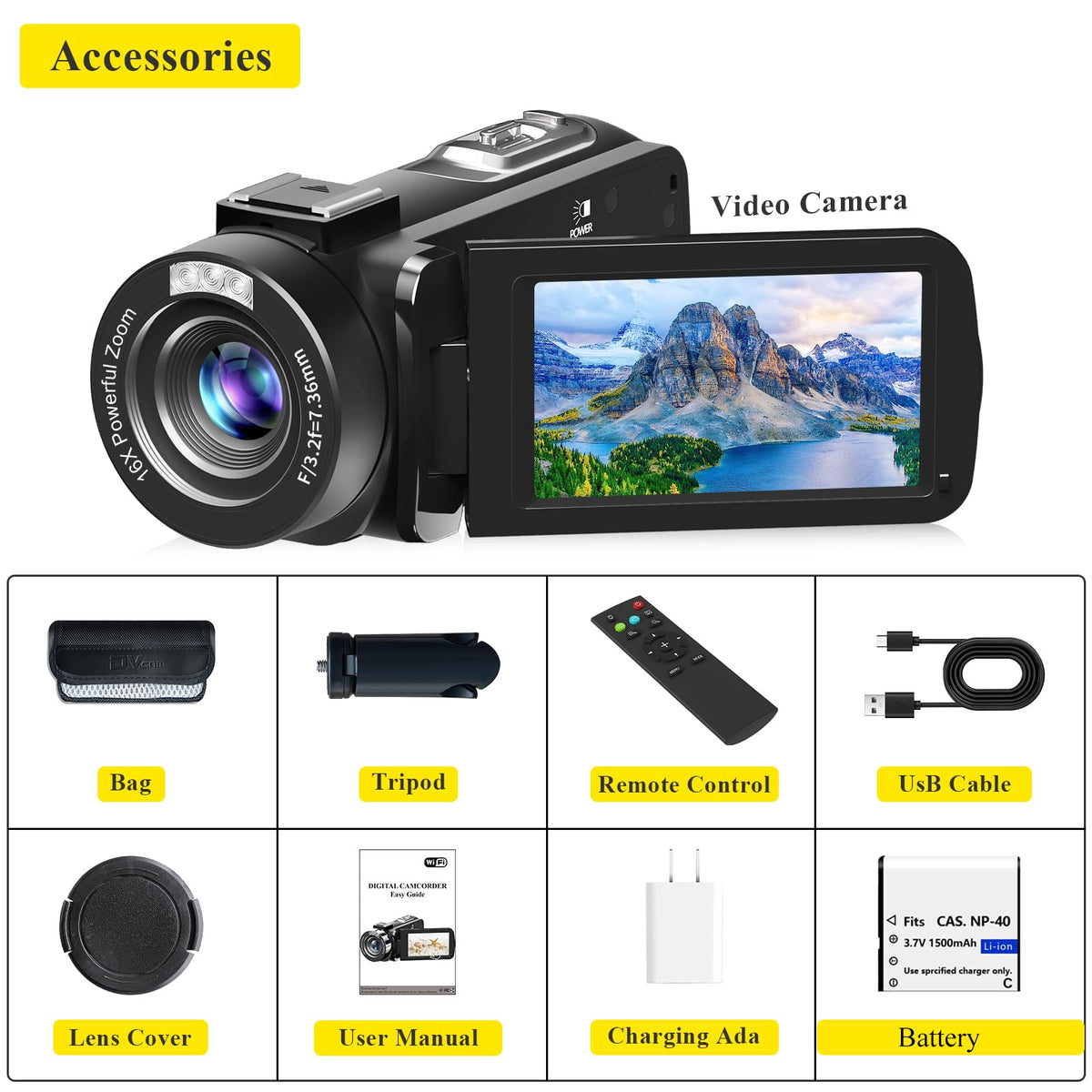 VETEK vlogging camera with infrared night vision for clearer night captures