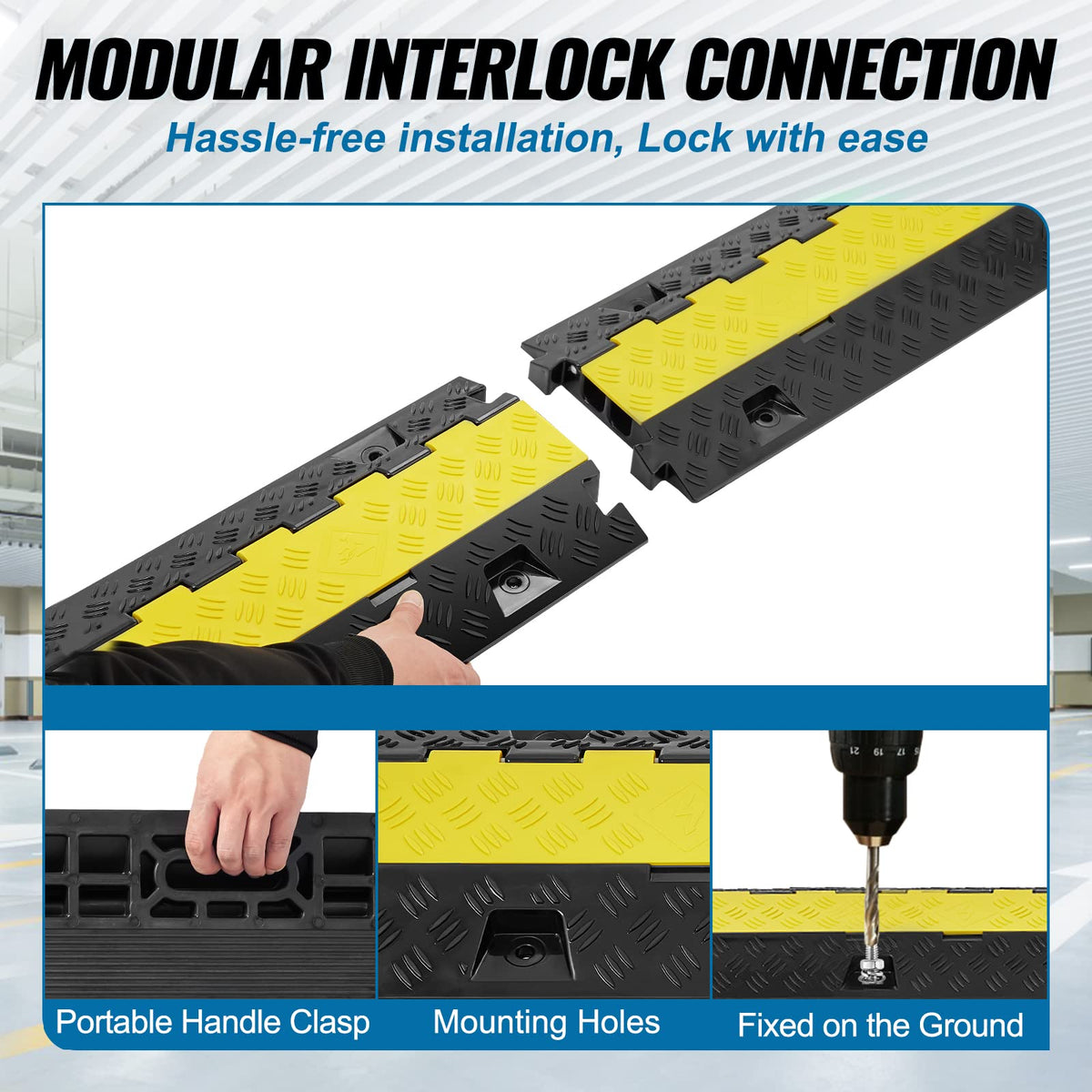 VEVOR ramp supports up to 22,000 lbs per axle for heavy vehicle traffic.