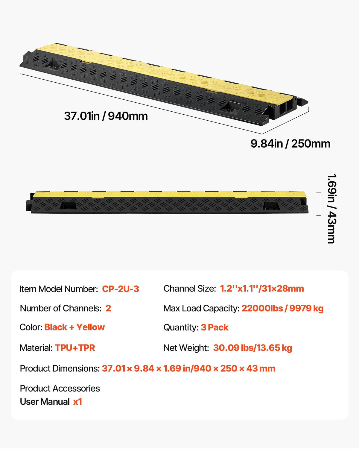 VEVOR ramp connects like blocks for quick extension