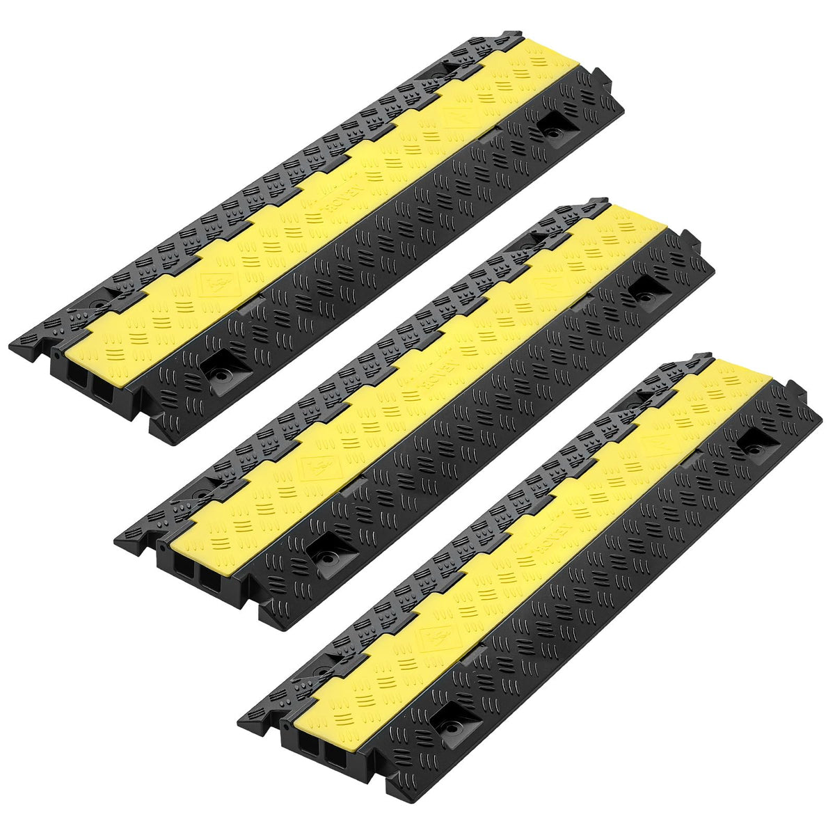 VEVOR 3pc ramp top view with dual channels for two cables