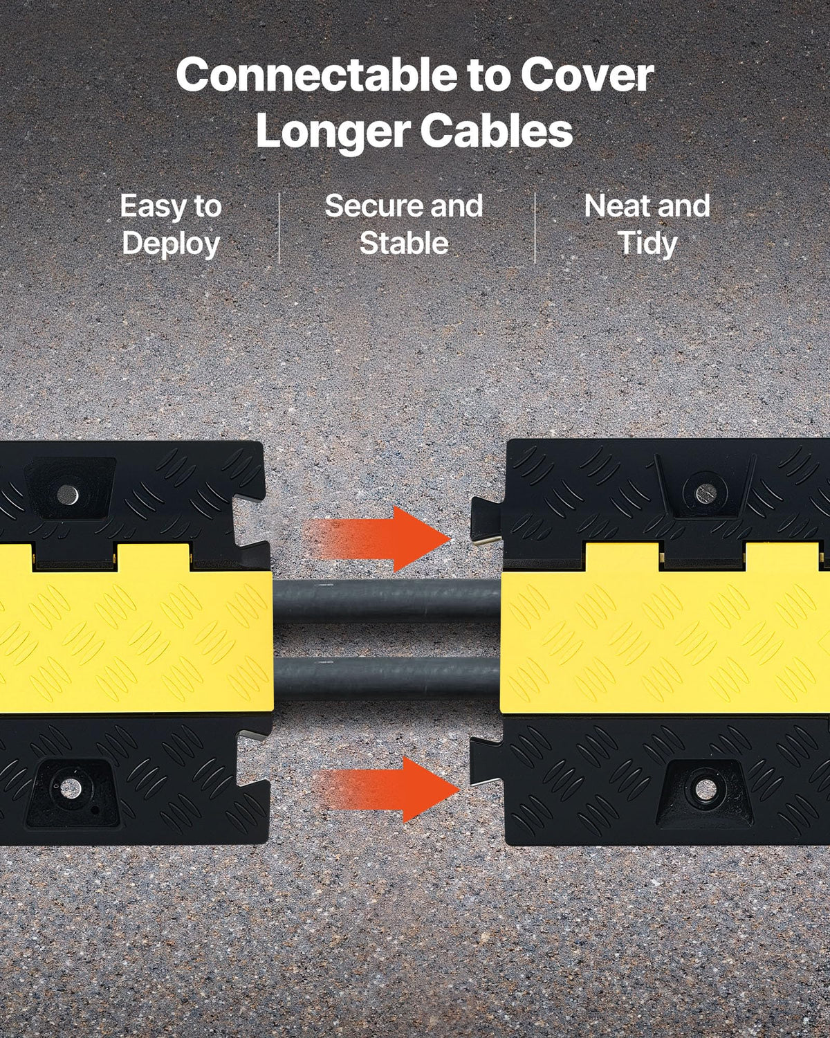 VEVOR ramp supports two cables side by side