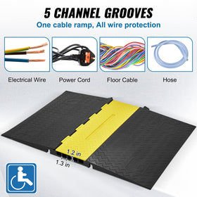 VEVOR 5-channel ramp installed on driveway showing smooth wheel passage