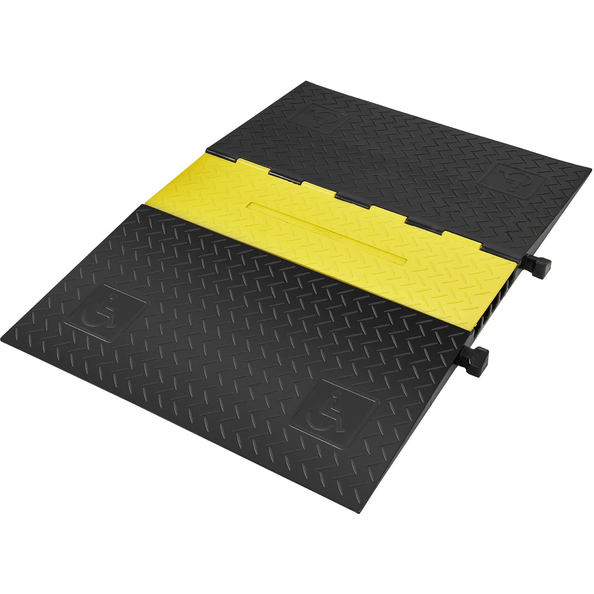 VEVOR 5-channel rubber cable protector ramp top view with five channels for cables