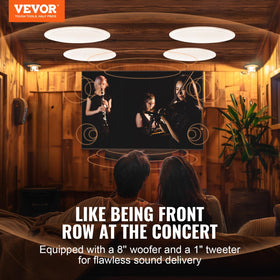 VEVOR 8-inch ceiling speaker tweeter for crisp highs and clarity.