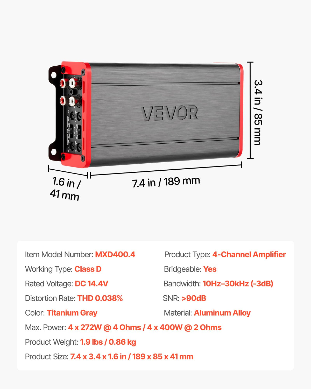 VEVOR next to ruler showing compact size for easy vehicle integration