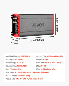 VEVOR next to ruler showing compact size for easy vehicle integration