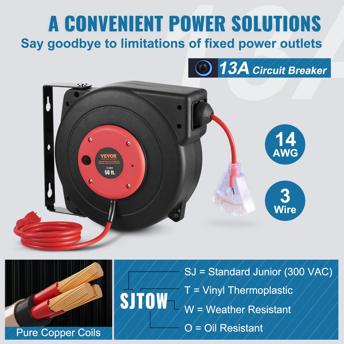 VEVOR 180-degree swivel bracket enables easy access from any side
