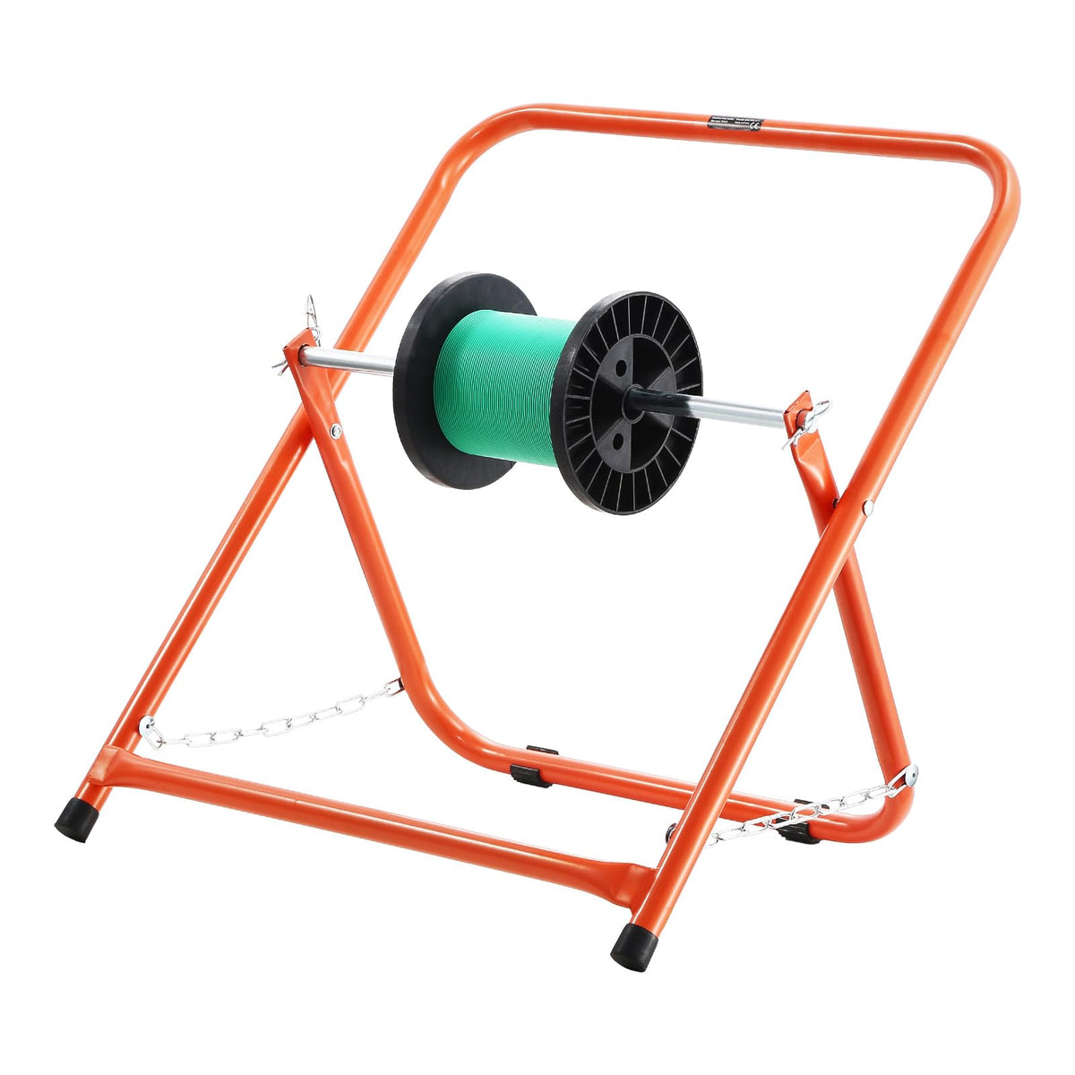 VEVOR cable caddy on worksite with electrician using it showing professional utility benefit
