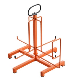 VEVOR cable dispenser in active worksite demonstrating organized cable feeding