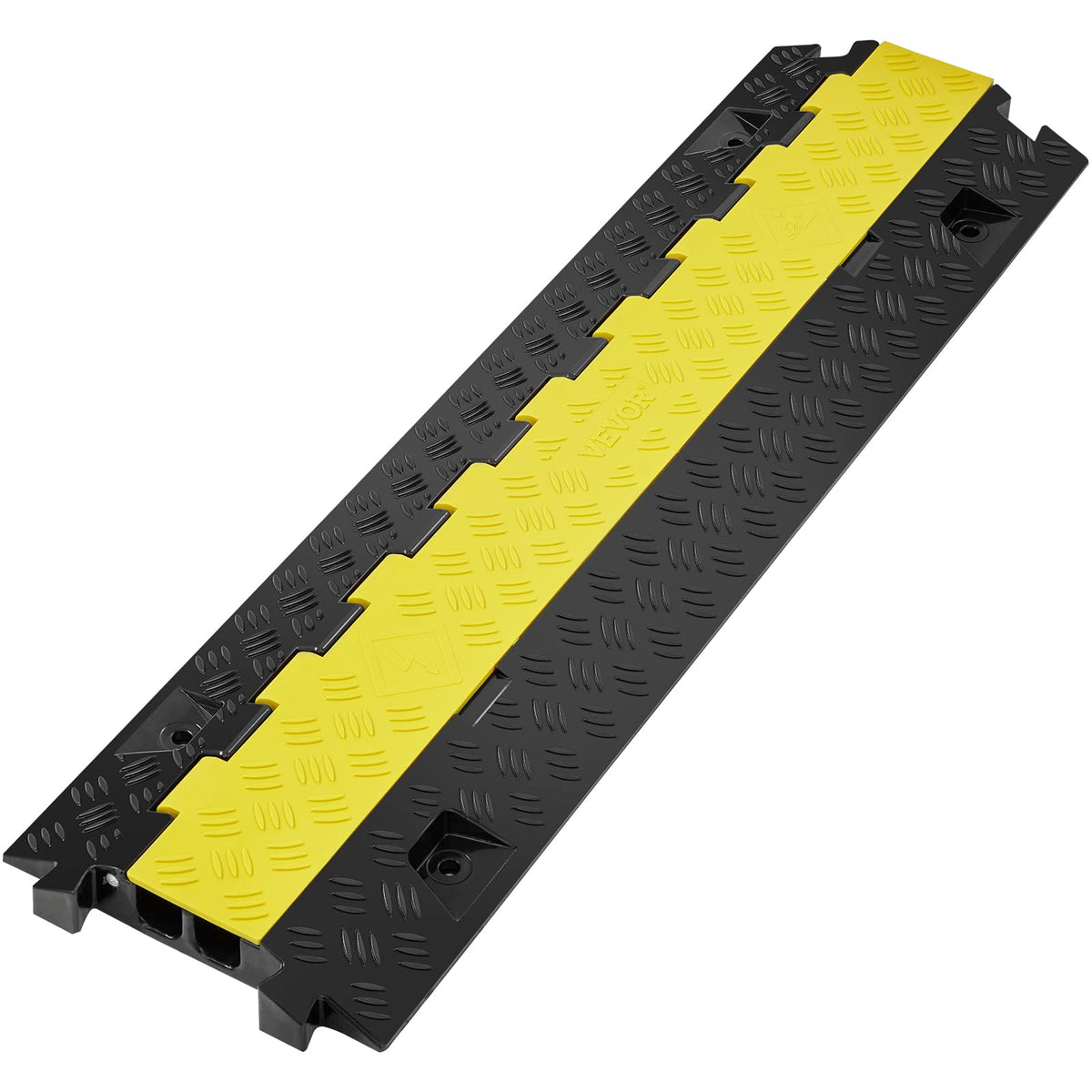 VEVOR 2-channel cable protector top view shows safety-first design for cables