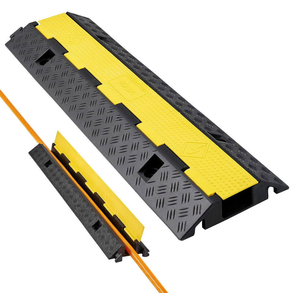 VEVOR front view of cable protector ramp showing ramp profile and dimensions for quick placement