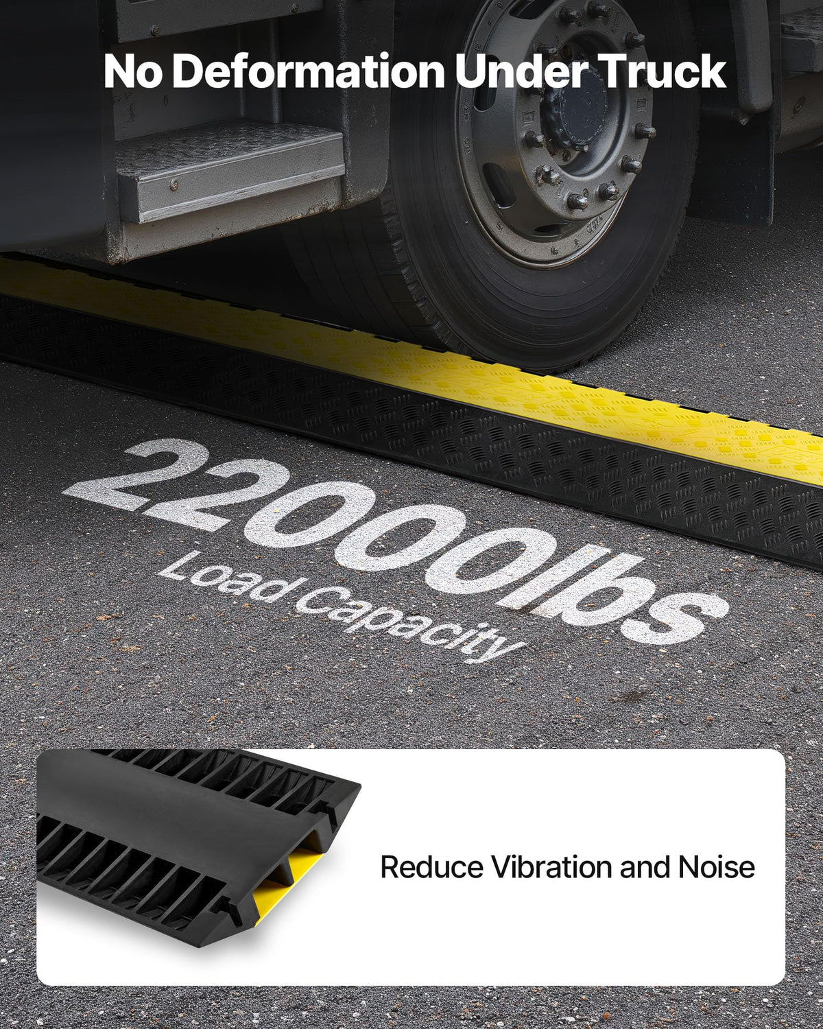 VEVOR 22,000 lbs axle capacity supports heavy vehicle traffic.