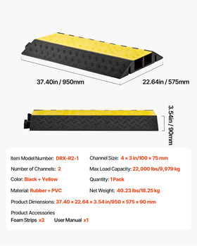 VEVOR ideal for parking lots to minimize trip hazards and organize cables.