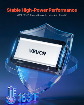 VEVOR car audio amplifier thermal dissipation design helps steady performance during long drives.