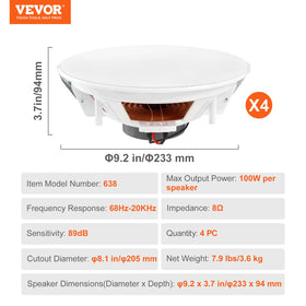VEVOR in-wall or in-ceiling installation is quick and clean.