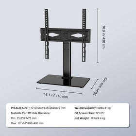 VEVOR compatibility range, 32-55 inch TVs up to 90 lbs with VESA patterns.