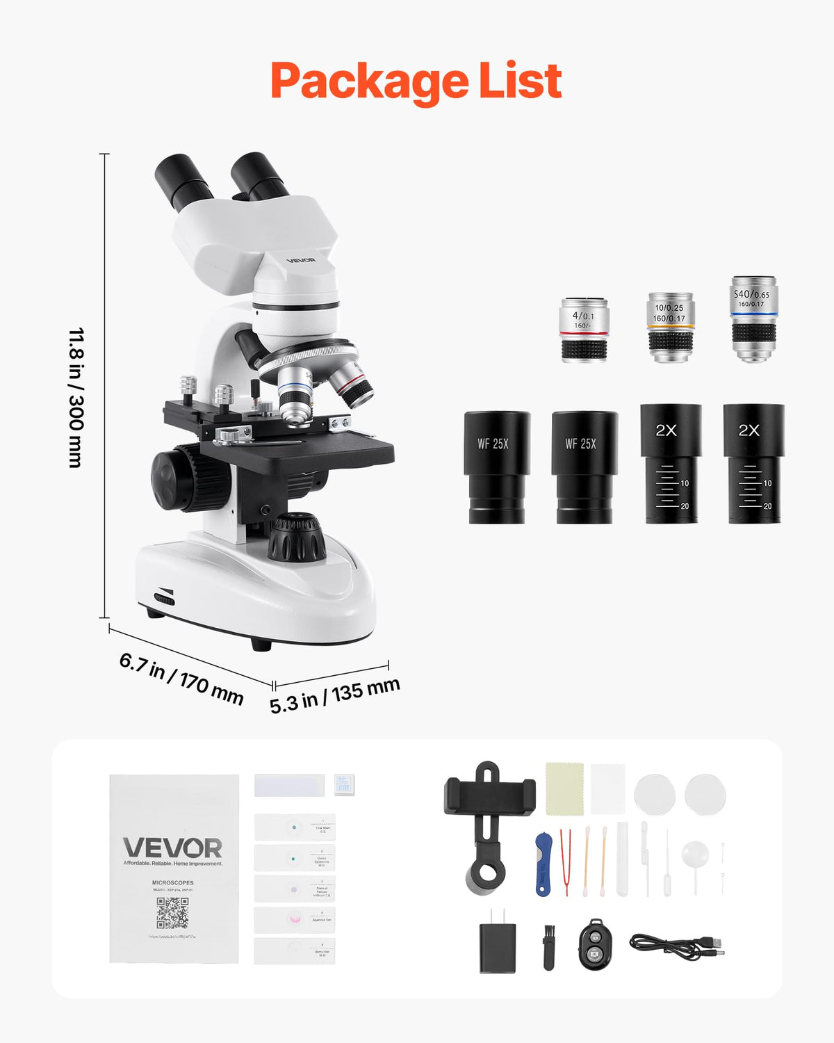 Classroom kit with VEVOR microscope and teaching essentials