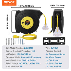 VEVOR durable PP case protects the reel in busy workspaces.
