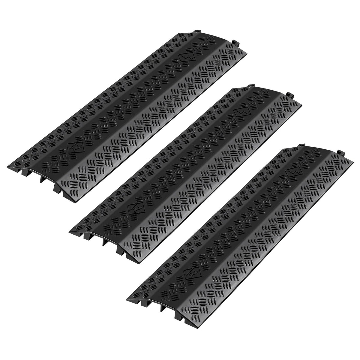 VEVOR front view of cable cover showing sturdy ramp and smooth edges for safer crossings