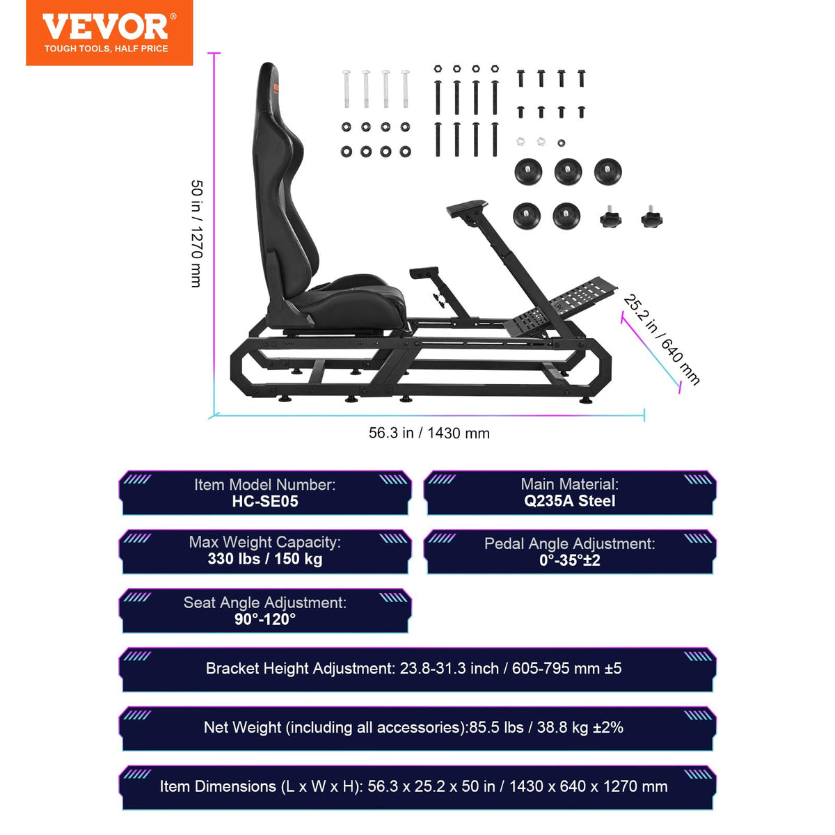 VEVOR wheel stand heavy-duty frame supporting up to 330 lbs.