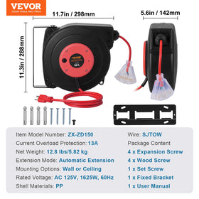 VEVOR 13A circuit protection helps prevent overload during busy jobs