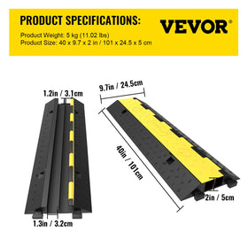 VEVOR installed on driveway protecting cords while vehicles pass safely