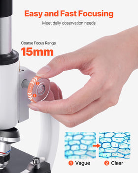 VEVOR objective lenses detail for high-resolution viewing across multiple magnifications