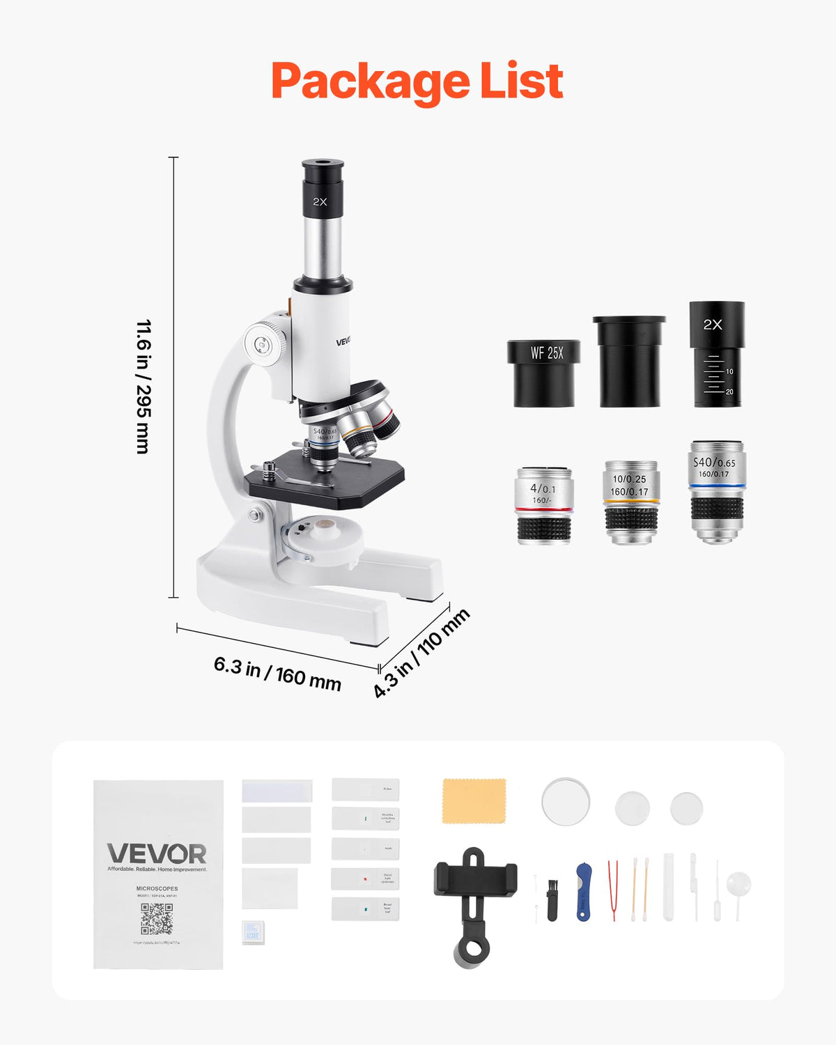 VEVOR storage box with accessories organized to protect components and simplify transport