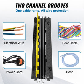 Modular extension feature on VEVOR cable ramp for longer runs.