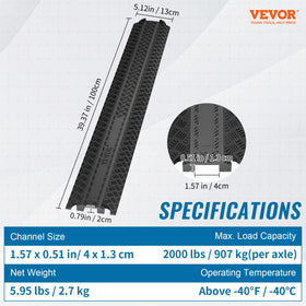 VEVOR modular interlocking system extends coverage seamlessly.