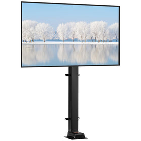 VEVOR motorized TV lift base frame shows sturdy steel construction for durable mounting.