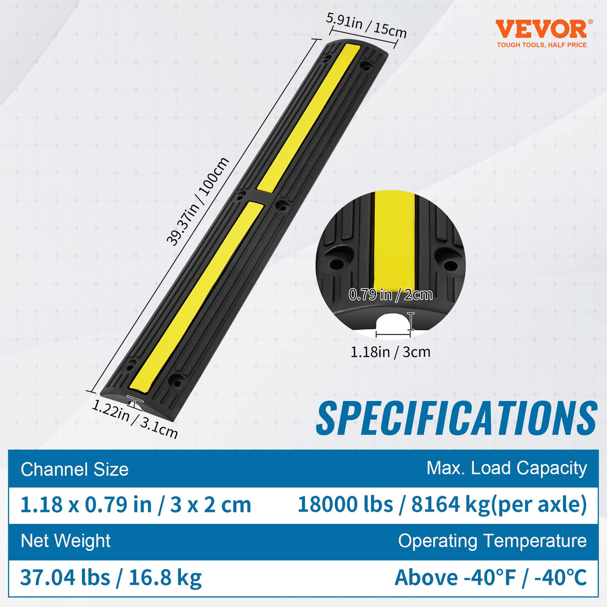 VEVOR molded mounting holes detail for permanent secure installation