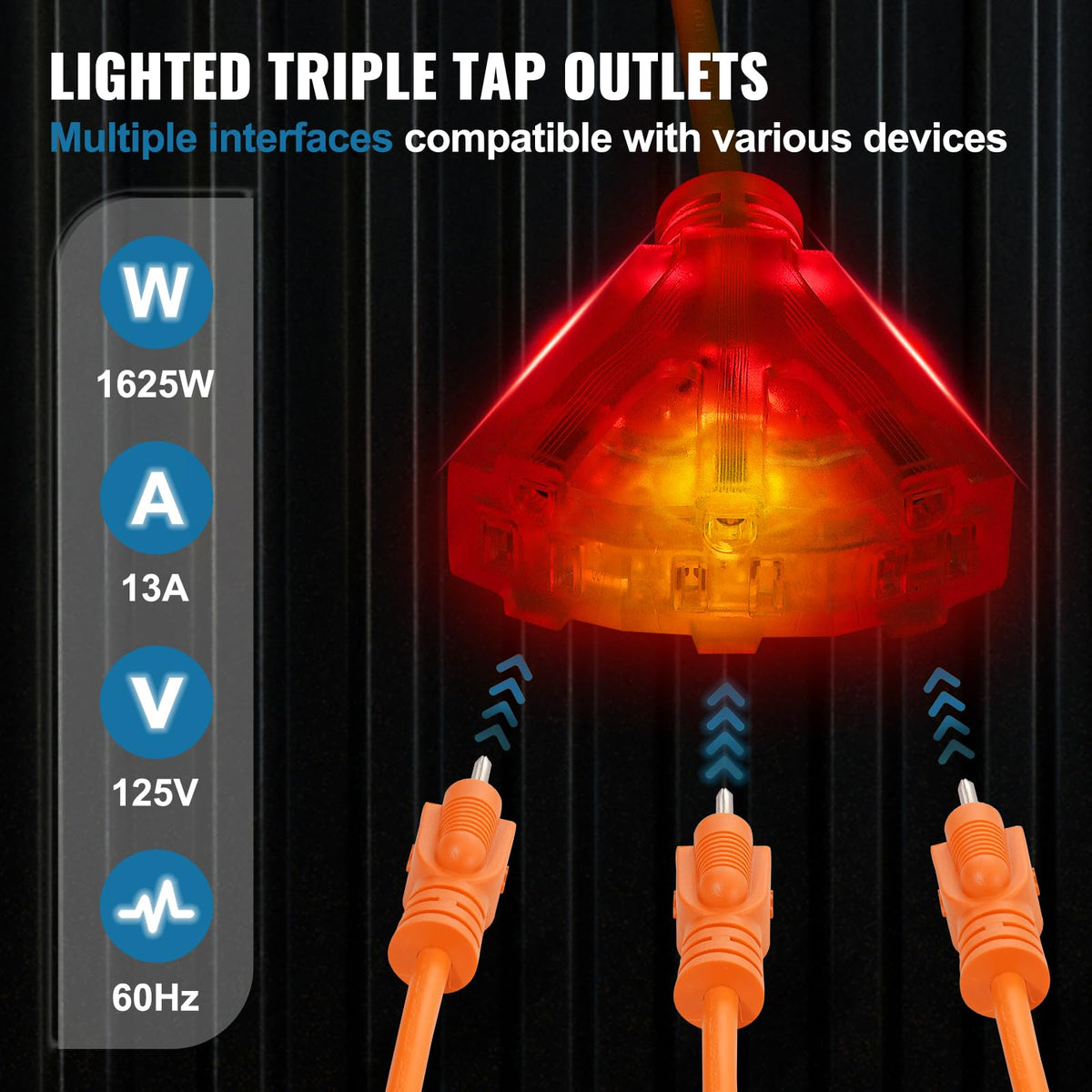 VEVOR automatic retract system keeps cords tidy and tangle-free