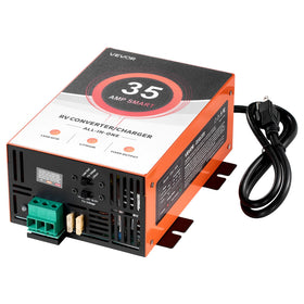 VEVOR RV Power Converter front view showing sturdy build for dependable campsite power
