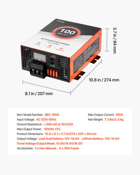 VEVOR RV power converter metal housing designed for heat dissipation