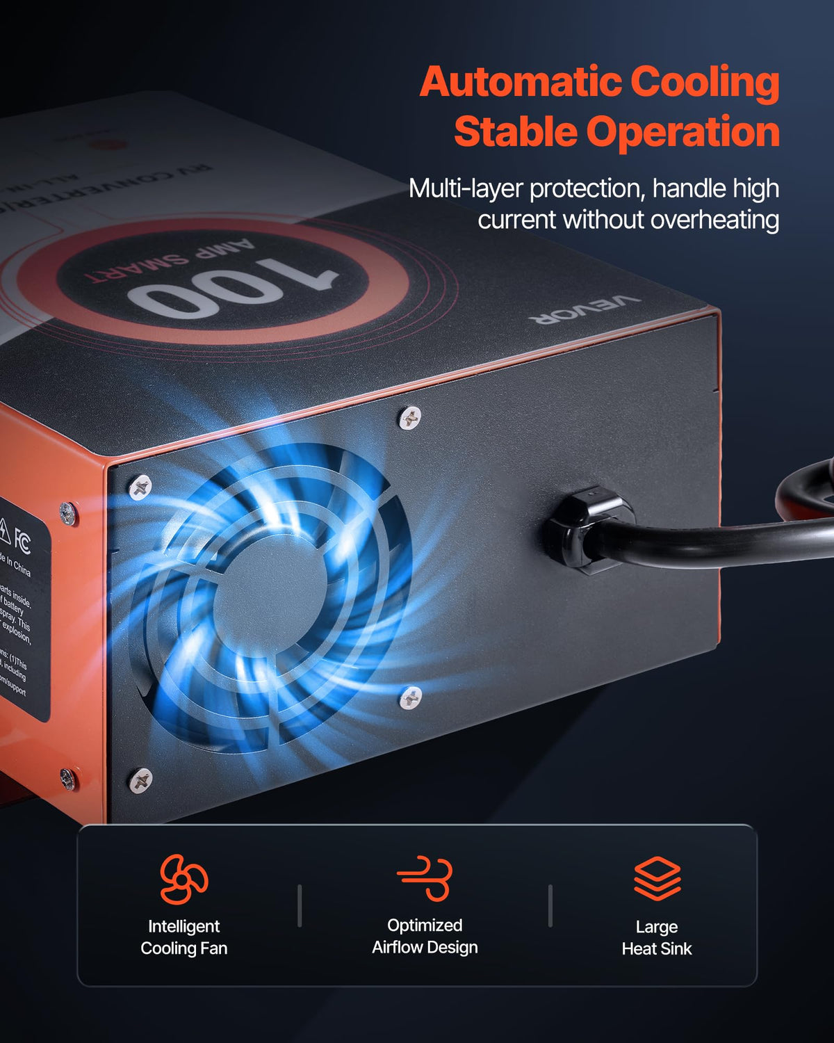 VEVOR RV power converter uses multi-stage charging to extend battery life