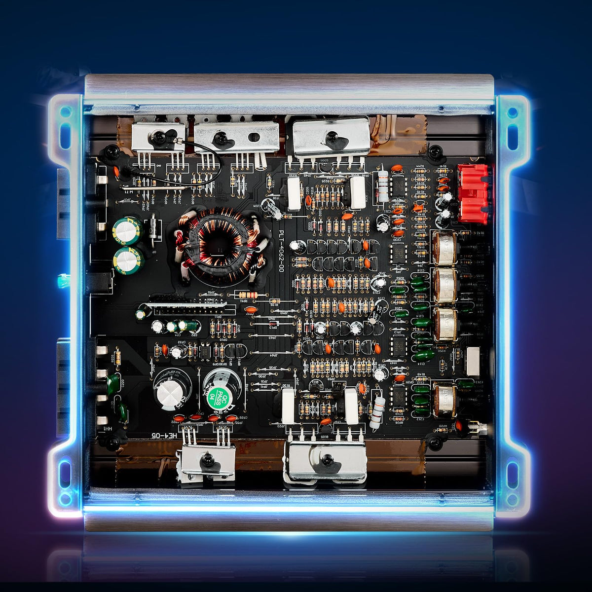 VEVOR amplifier hooked to speakers illustrating immediate audio benefit